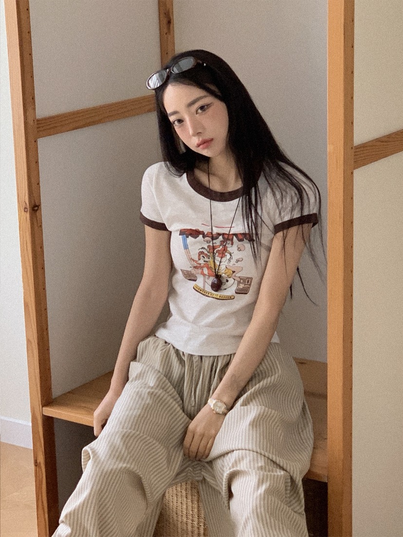 OURWAVE/OUR ROOM東大門代購女士新款人氣真品推薦休閑T恤Our Wave/Our RoomT恤