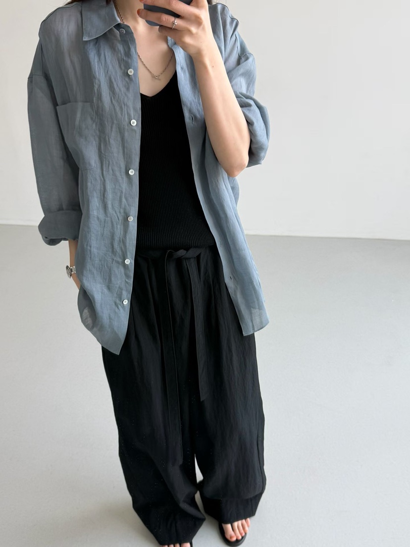 ARKIE/TAF韓國直郵女士新款推薦熱賣人氣襯衫蕾絲衫亞麻布ARKIE/TAF襯衫/蕾絲衫