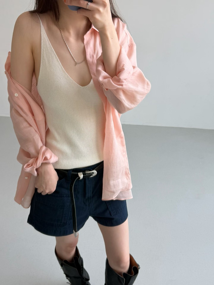 ARKIE/TAF韓國直郵女士新款推薦熱賣人氣襯衫蕾絲衫亞麻布ARKIE/TAF襯衫/蕾絲衫