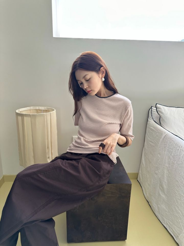 MARE韓國代購女士新品26春夏時尚休閑推薦職業人氣T恤條紋MARET恤