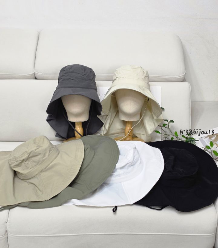 N3韓國代購女裝新品人氣休閑時尚職業推薦帽子漁夫帽系帶N3帽子