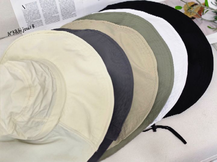 N3韓國代購女裝新品人氣休閑時尚職業推薦帽子漁夫帽系帶N3帽子