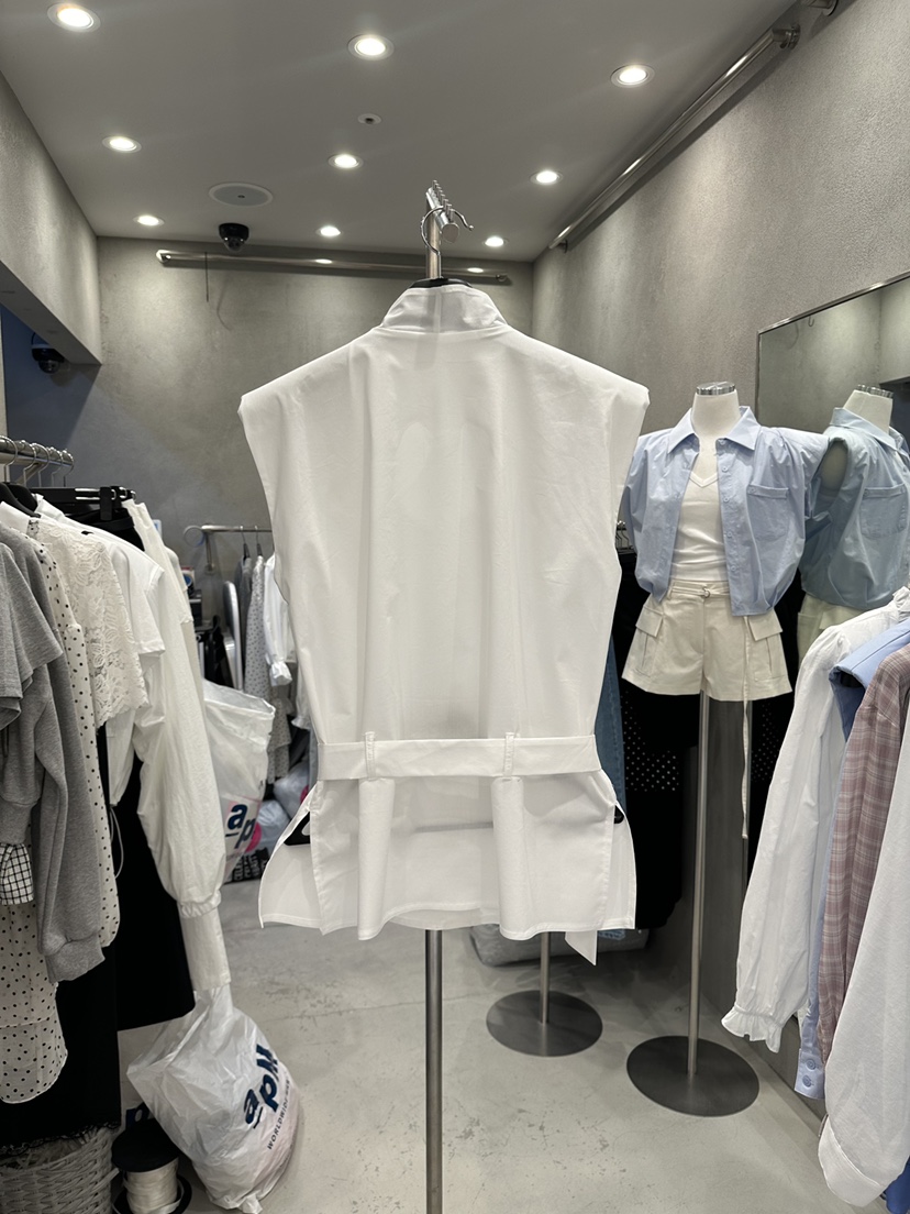 CELEBRITY-A韓國直郵女士新品26春夏休閑襯衫蕾絲衫含腰帶CELEBRITY-A襯衫/蕾絲衫