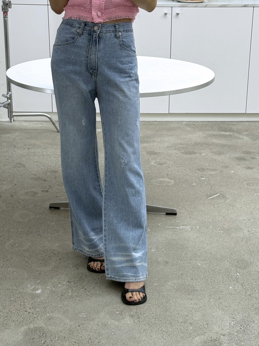 AB韓國直郵實拍女裝新品職業26春夏熱賣休閑人氣時尚牛仔褲AB牛仔褲