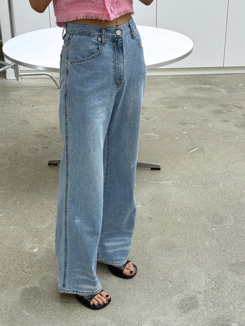 AB韓國直郵實拍女裝新品職業26春夏熱賣休閑人氣時尚牛仔褲AB牛仔褲