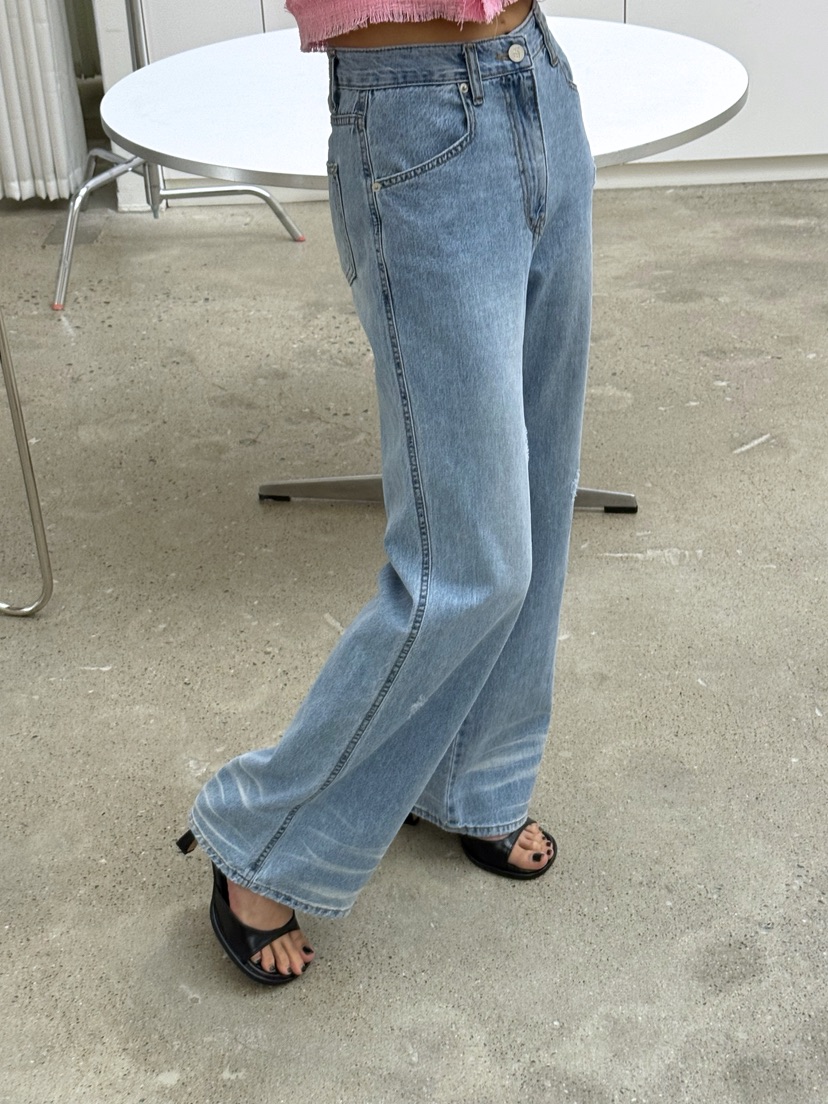 AB韓國直郵實拍女裝新品職業26春夏熱賣休閑人氣時尚牛仔褲AB牛仔褲