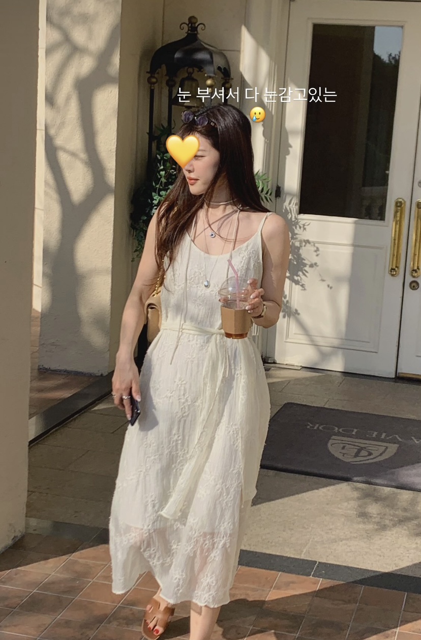 LA CREME東大門代購女裝新品推薦真品休閑人氣連衣裙圍巾LA CREME連衣裙