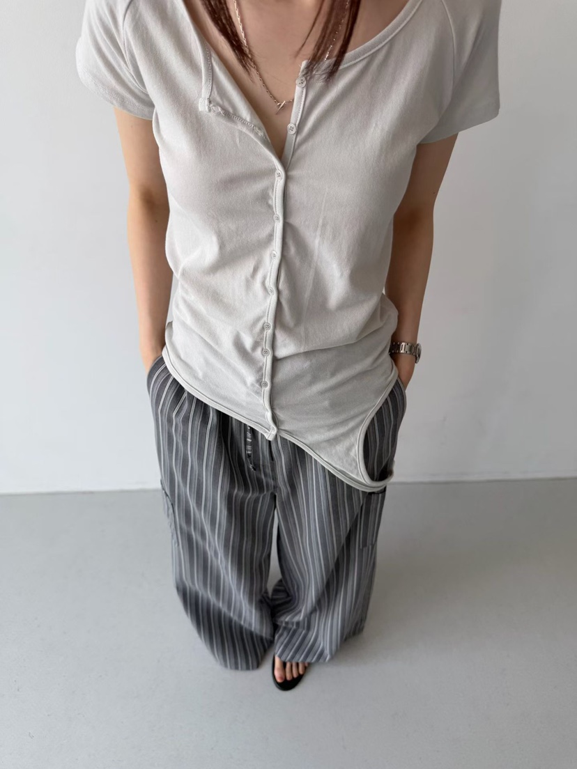 ARKIE/TAF韓國直郵實拍女士新品休閑26春夏T恤不對稱插肩袖ARKIE/TAFT恤