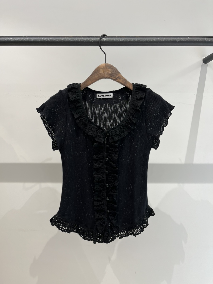 LOVE PULL韓國代購女裝新品熱賣職業推薦26春夏T恤提花鏤空LOVE PULLT恤圖色5