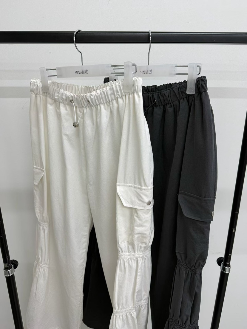 MINIMUZE東大門實拍女士新款26春夏職業時尚休閑褲口袋褶皺MINIMUZE休閑褲