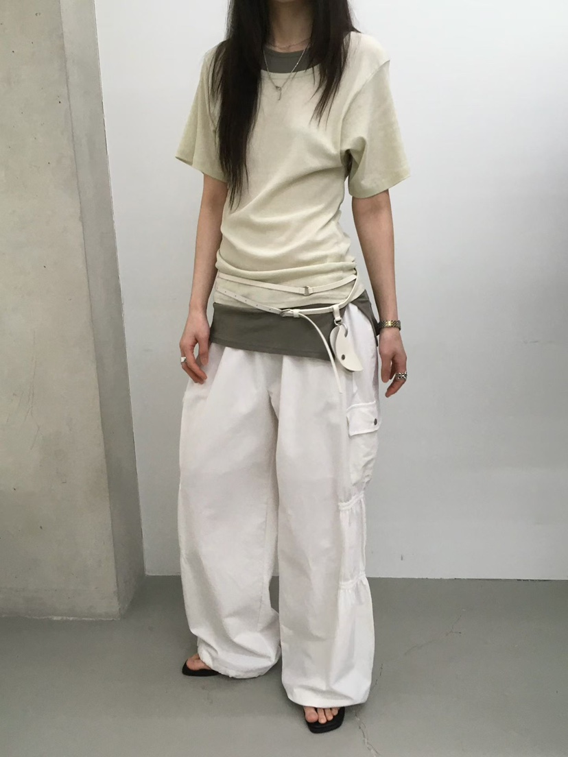 MINIMUZE東大門實拍女士新款26春夏職業時尚休閑褲口袋褶皺MINIMUZE休閑褲