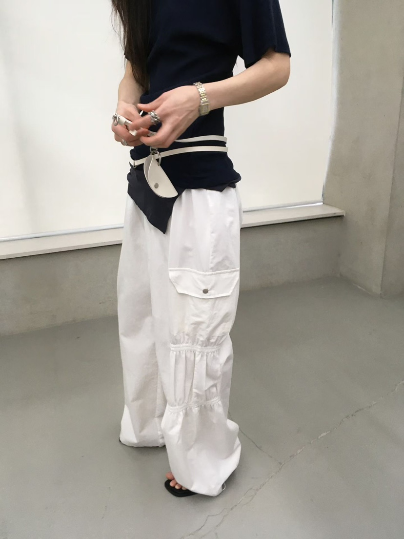 MINIMUZE東大門實拍女士新款26春夏職業時尚休閑褲口袋褶皺MINIMUZE休閑褲