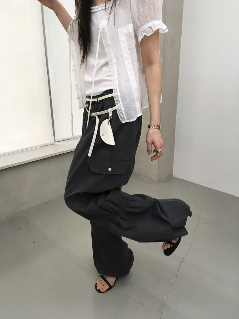 MINIMUZE東大門實拍女士新款26春夏職業時尚休閑褲口袋褶皺MINIMUZE休閑褲