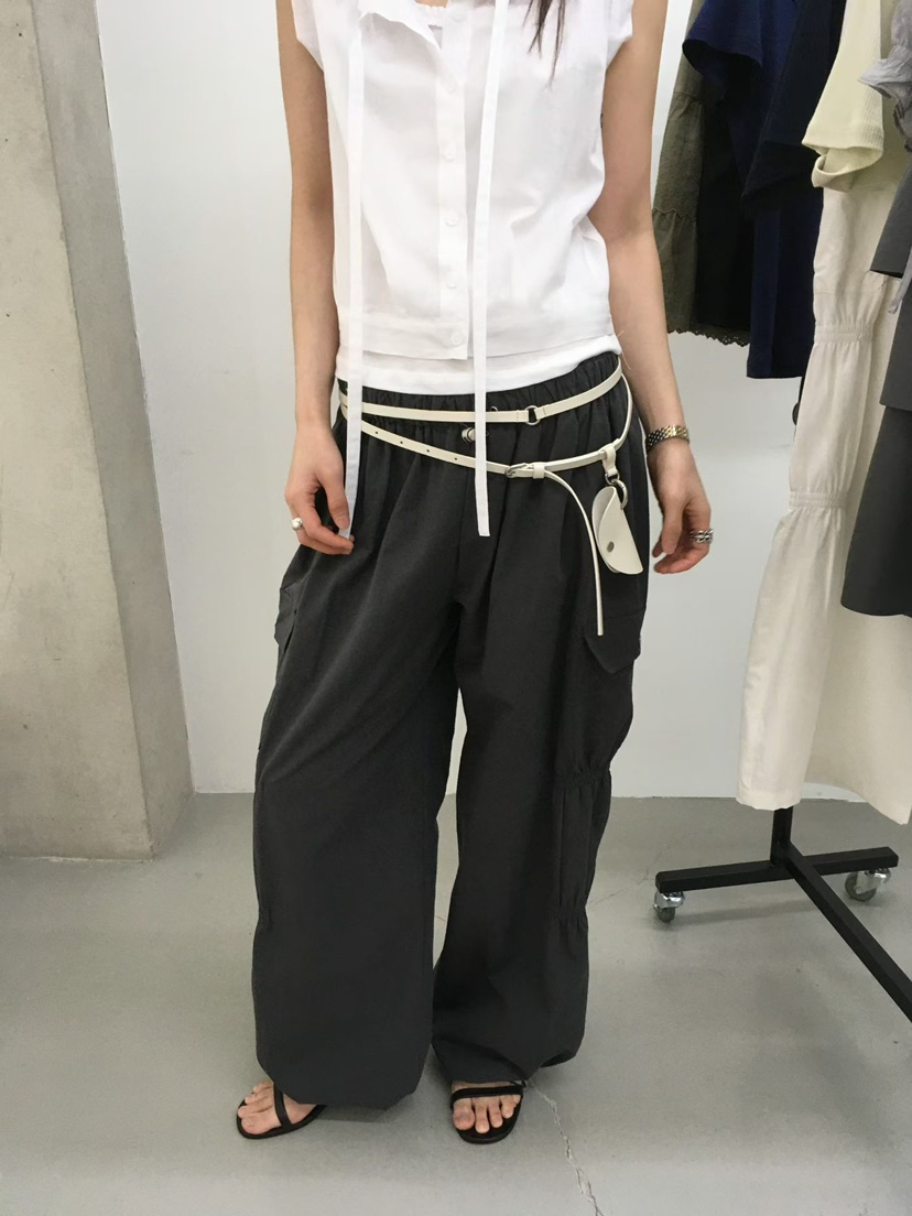 MINIMUZE東大門實拍女士新款26春夏職業時尚休閑褲口袋褶皺MINIMUZE休閑褲