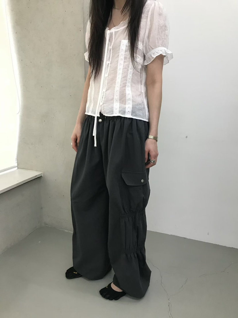 MINIMUZE東大門實拍女士新款26春夏職業時尚休閑褲口袋褶皺MINIMUZE休閑褲