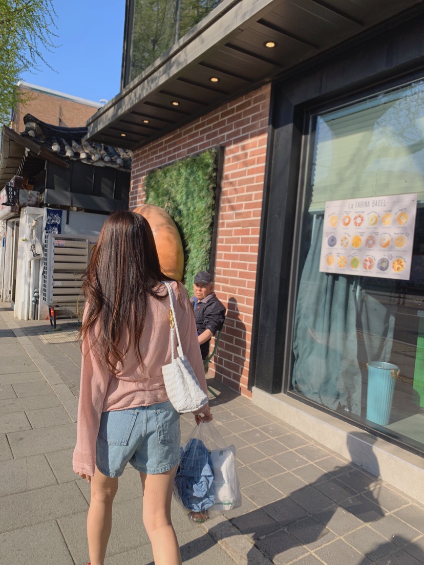 LA CREME韓國直郵實拍女士新款熱賣時尚針織衫亞麻布含繩LA CREME針織衫