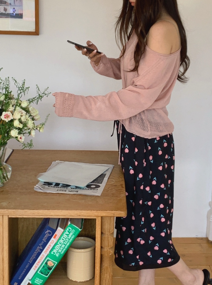 LA CREME韓國直郵實拍女士新款熱賣時尚針織衫亞麻布含繩LA CREME針織衫