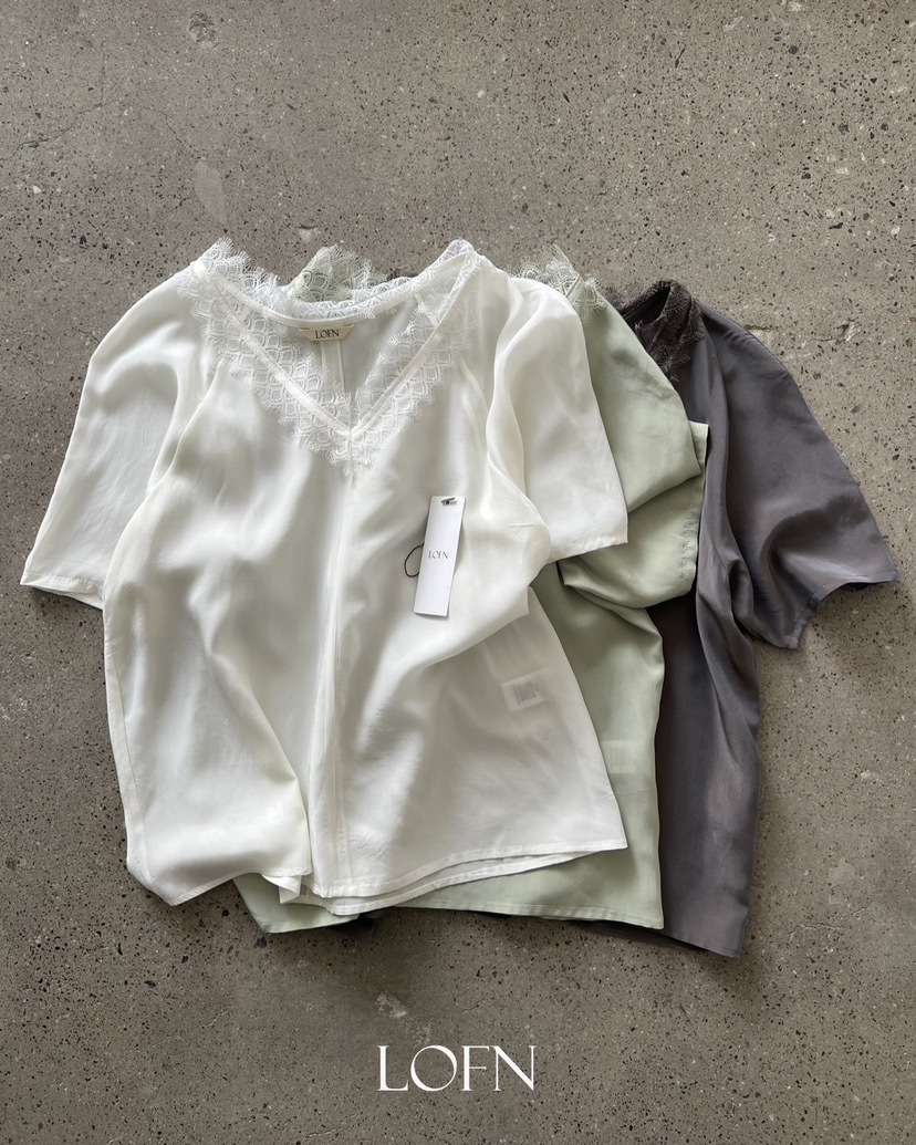 LOFN韓國東大門直郵女裝新款人氣休閑時尚職業襯衫蕾絲衫LOFN襯衫/蕾絲衫