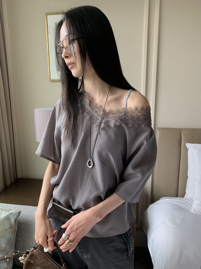 LOFN韓國東大門直郵女裝新款人氣休閑時尚職業襯衫蕾絲衫LOFN襯衫/蕾絲衫