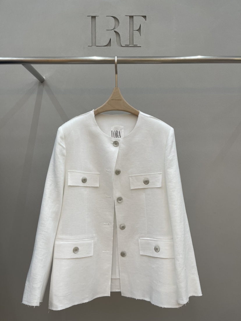 PLUS HONG-P韓國代購女士新款熱賣推薦真品夾克口袋亞麻LORA FAMILY/PLUS HONG夾克圖色3