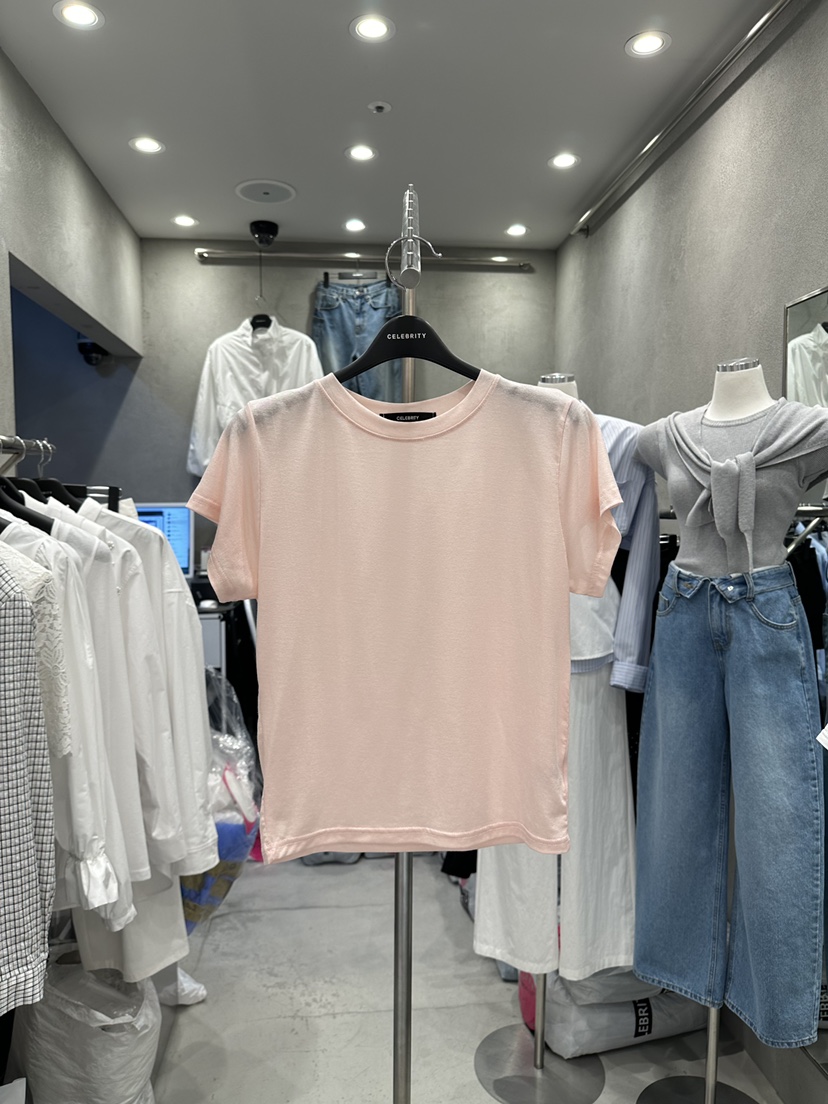 CELEBRITY-A韓國東大門代購女士新品時尚休閑人氣T恤透明CELEBRITY-AT恤圖色2