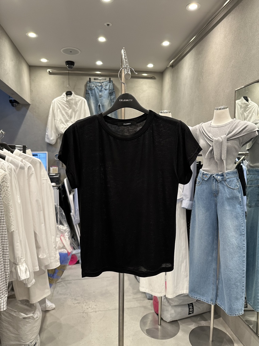 CELEBRITY-A韓國東大門代購女士新品時尚休閑人氣T恤透明CELEBRITY-AT恤圖色4