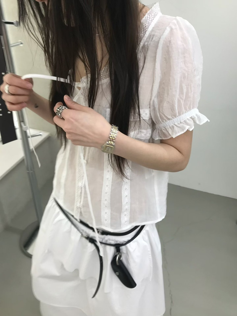 MINIMUZE韓國東大門代購女裝新款時尚人氣職業襯衫蕾絲衫MINIMUZE襯衫/蕾絲衫