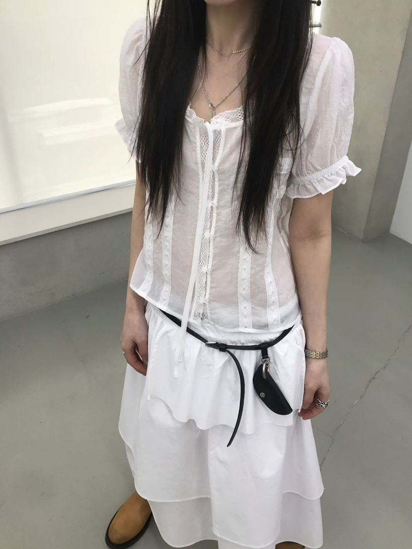 MINIMUZE韓國東大門代購女裝新款時尚人氣職業襯衫蕾絲衫MINIMUZE襯衫/蕾絲衫