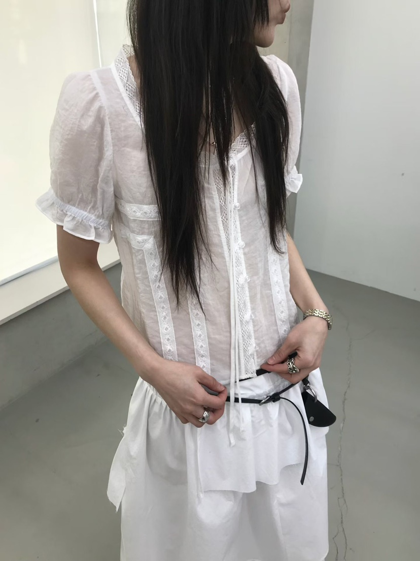 MINIMUZE韓國東大門代購女裝新款時尚人氣職業襯衫蕾絲衫MINIMUZE襯衫/蕾絲衫