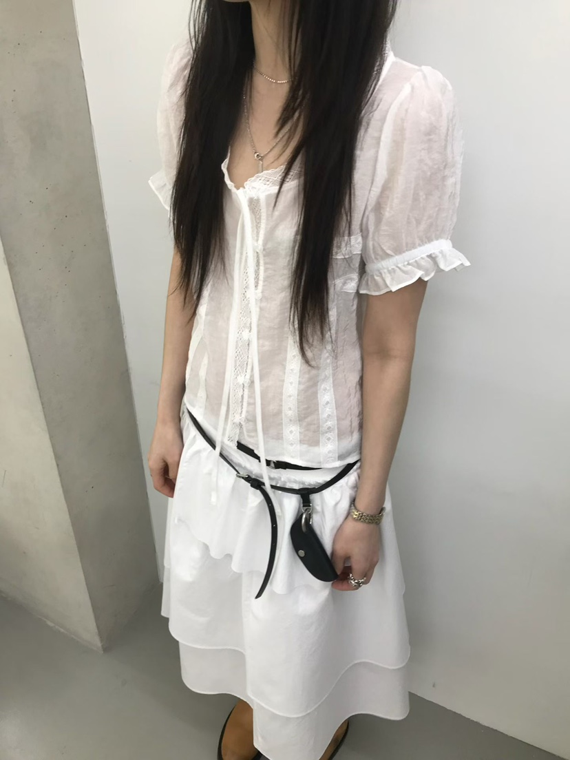 MINIMUZE韓國東大門代購女裝新款時尚人氣職業襯衫蕾絲衫MINIMUZE襯衫/蕾絲衫