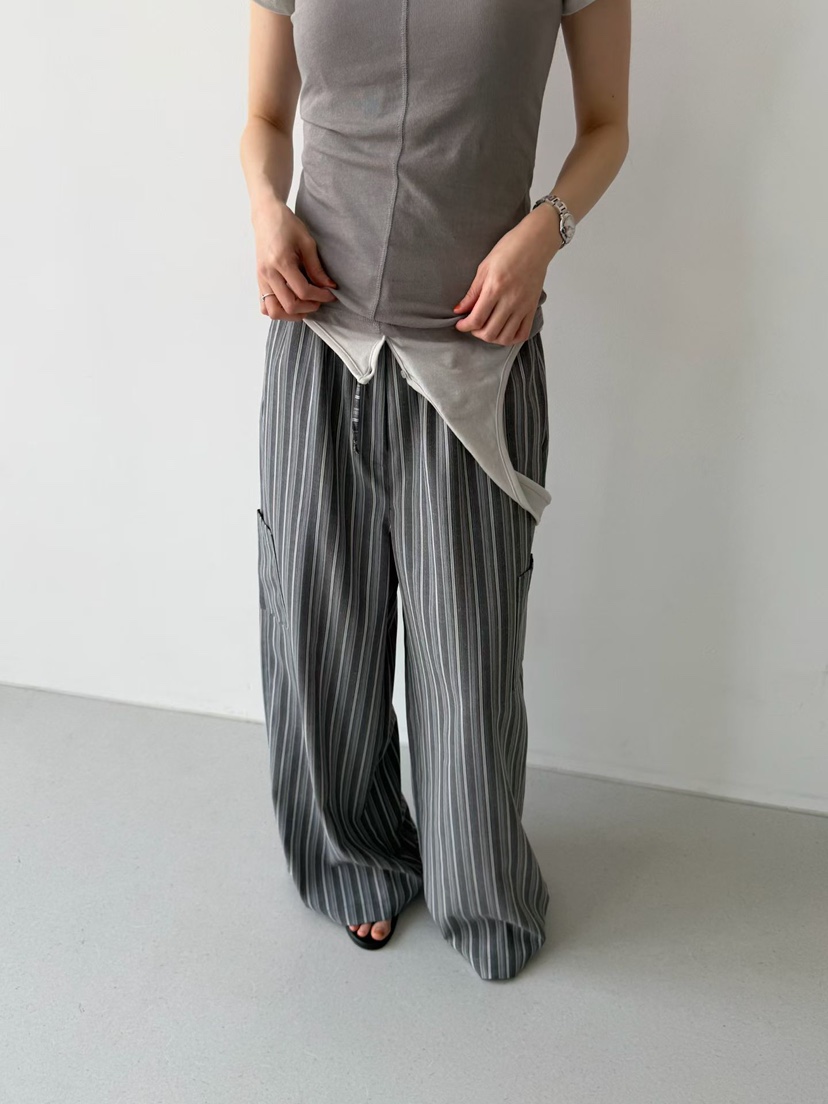 ARKIE/TAF韓國東大門直郵女裝新款時尚休閑人氣休閑褲條紋ARKIE/TAF休閑褲