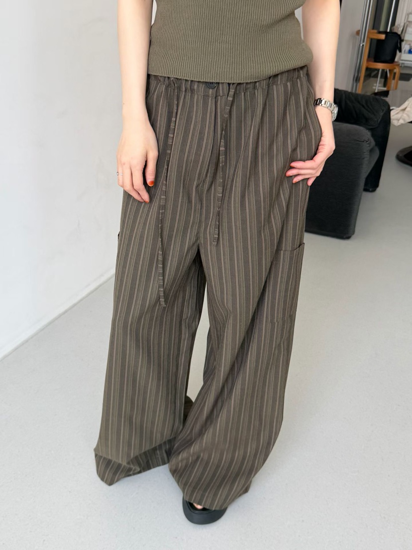 ARKIE/TAF韓國東大門直郵女裝新款時尚休閑人氣休閑褲條紋ARKIE/TAF休閑褲