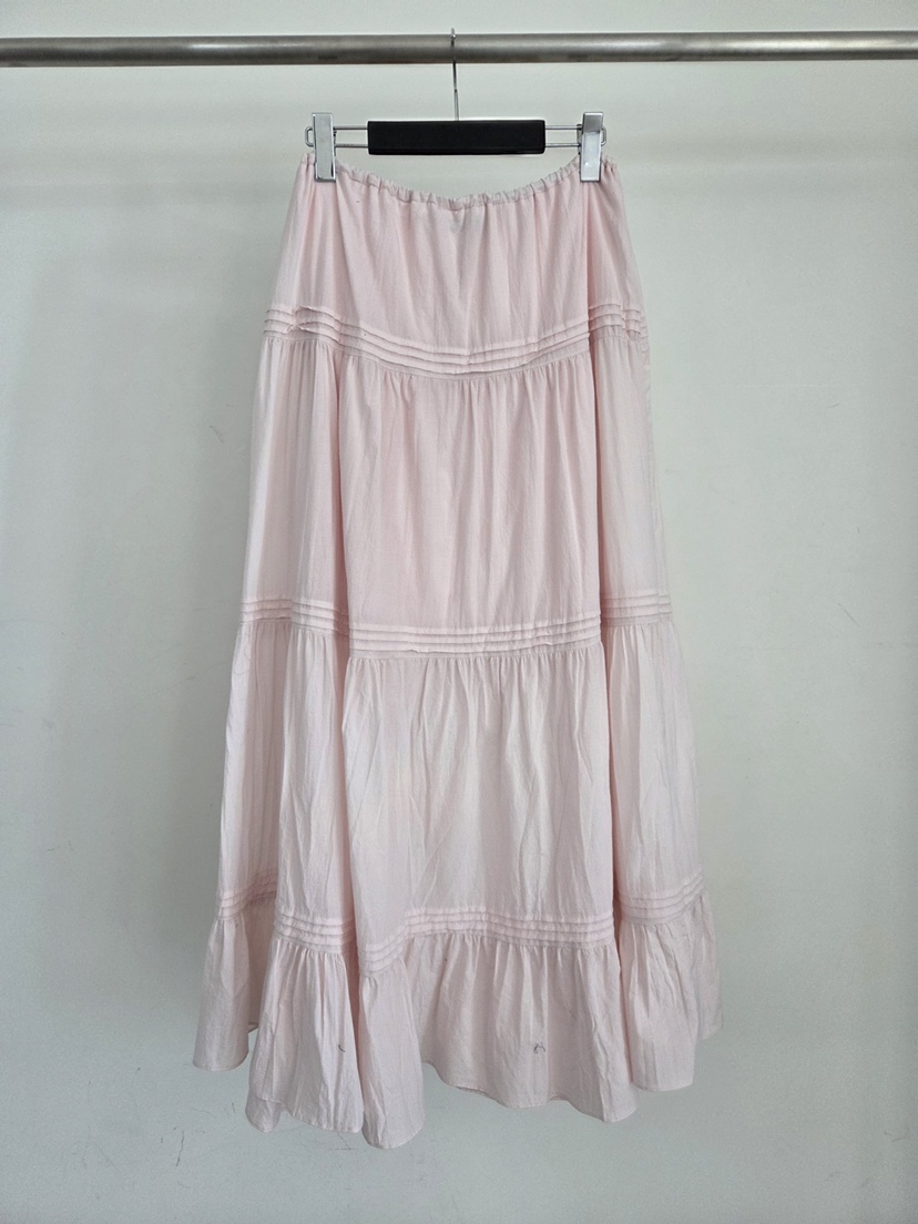 VERANDA東大門代購女裝新款人氣休閑真品長裙棉質褶裥長款VERANDA長裙