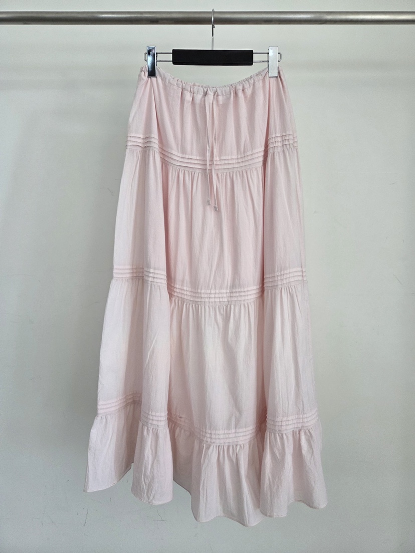 VERANDA東大門代購女裝新款人氣休閑真品長裙棉質褶裥長款VERANDA長裙圖色1