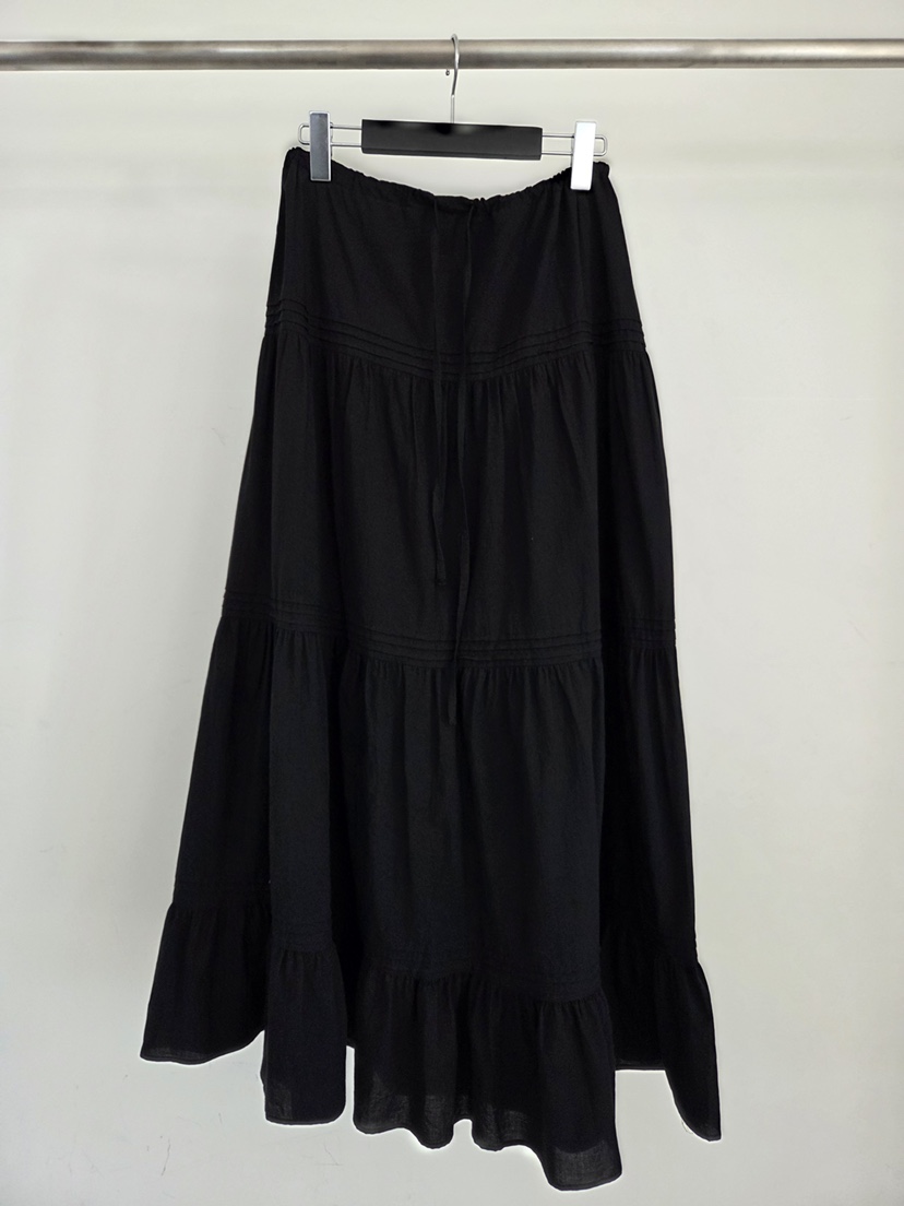 VERANDA東大門代購女裝新款人氣休閑真品長裙棉質褶裥長款VERANDA長裙圖色2