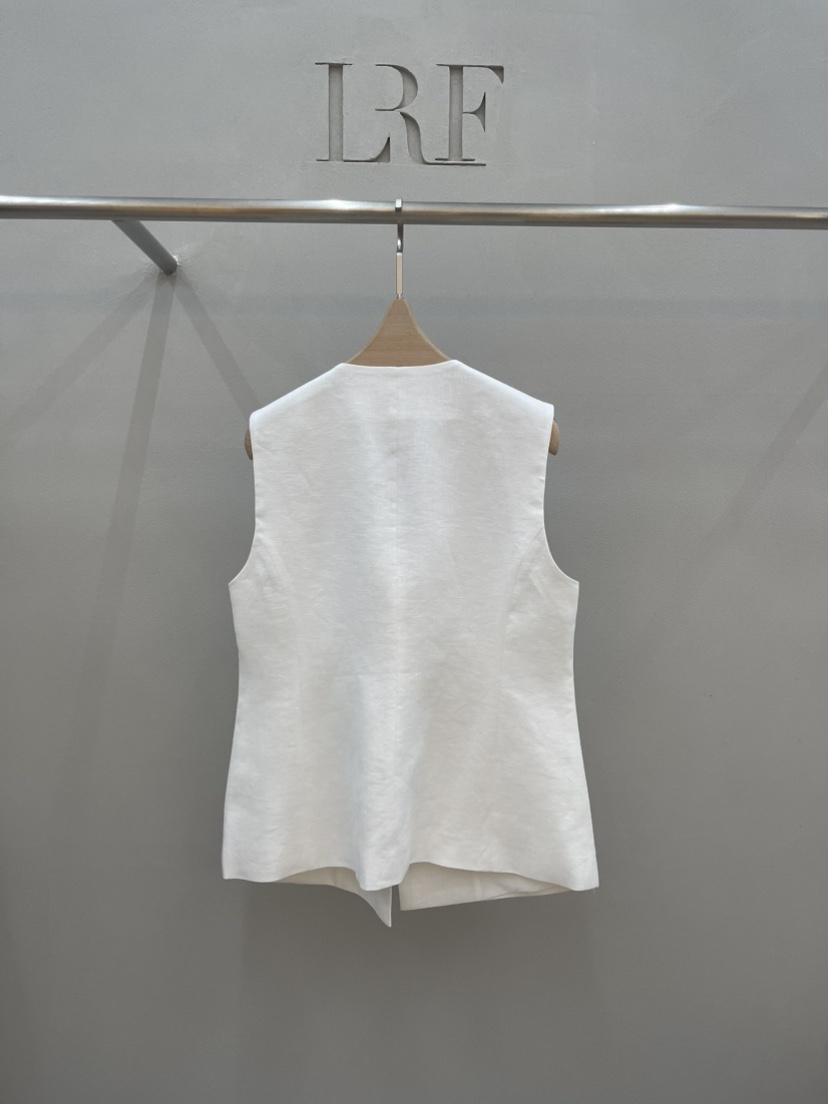 PLUS HONG-P韓國代購女裝新品熱賣26春夏推薦職業馬甲亞麻LORA FAMILY/PLUS HONG馬甲