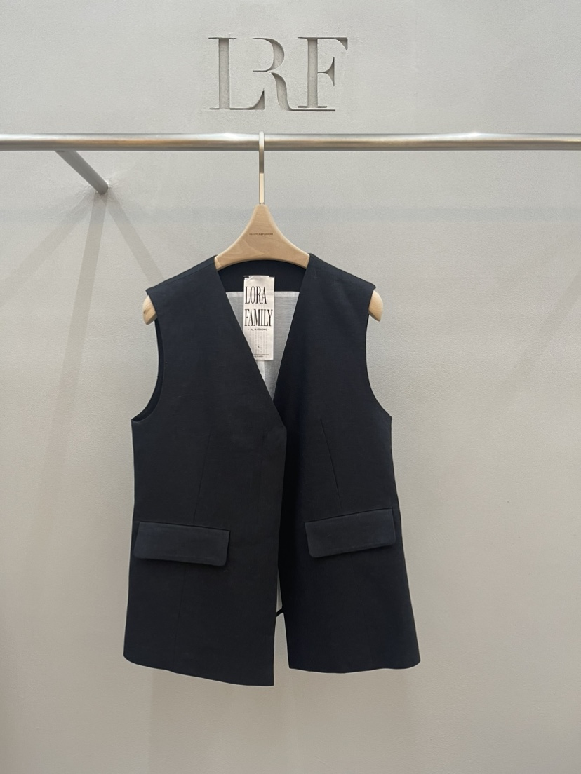 PLUS HONG-P韓國代購女裝新品熱賣26春夏推薦職業馬甲亞麻LORA FAMILY/PLUS HONG馬甲圖色3