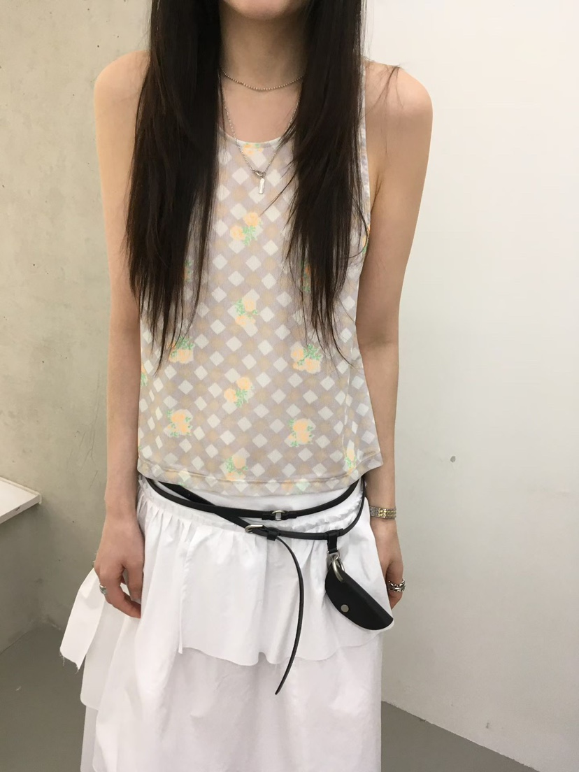 MINIMUZE東大門實拍女裝新款推薦休閑職業時尚吊帶背心網眼MINIMUZE吊帶/背心