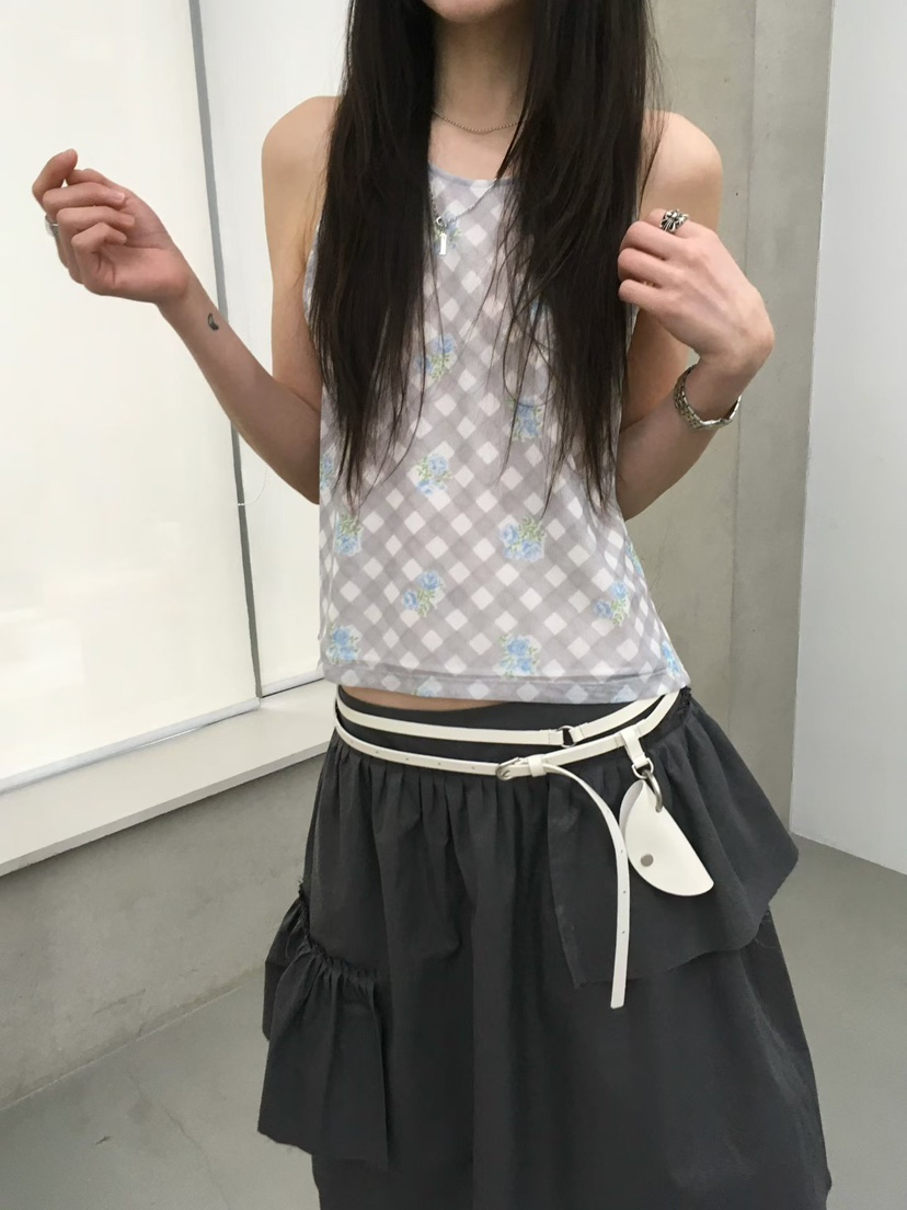 MINIMUZE東大門實拍女裝新款推薦休閑職業時尚吊帶背心網眼MINIMUZE吊帶/背心