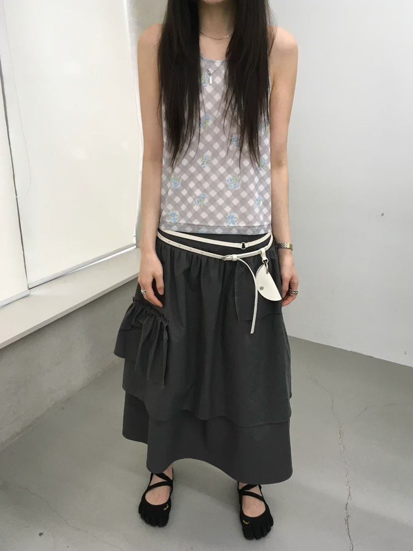 MINIMUZE東大門實拍女裝新款推薦休閑職業時尚吊帶背心網眼MINIMUZE吊帶/背心