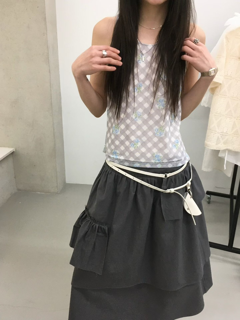 MINIMUZE東大門實拍女裝新款推薦休閑職業時尚吊帶背心網眼MINIMUZE吊帶/背心