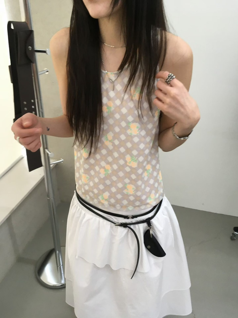 MINIMUZE東大門實拍女裝新款推薦休閑職業時尚吊帶背心網眼MINIMUZE吊帶/背心