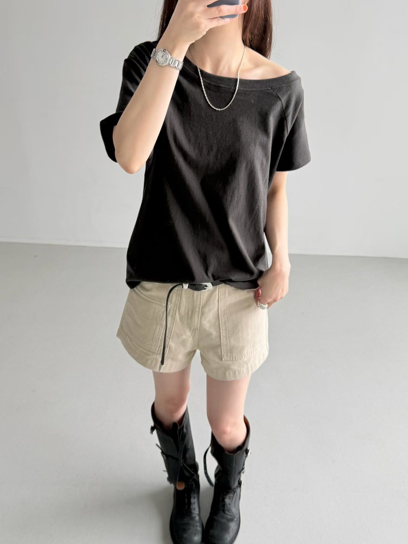 ARKIE/TAF韓國東大門代購女士新款時尚熱賣26春夏T恤露肩ARKIE/TAFT恤