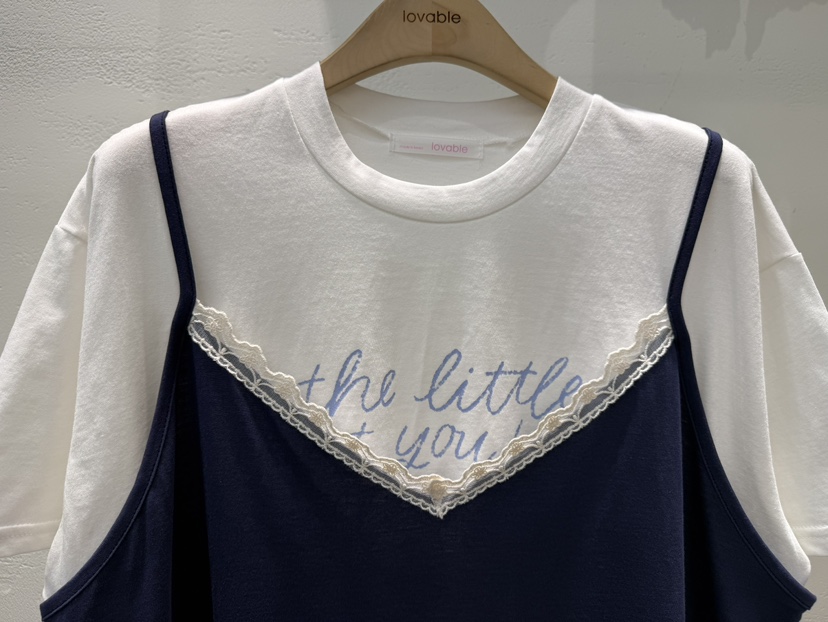 LOVABLE韓國東大門代購女士新品人氣休閑26春夏T恤假兩件LOVABLET恤