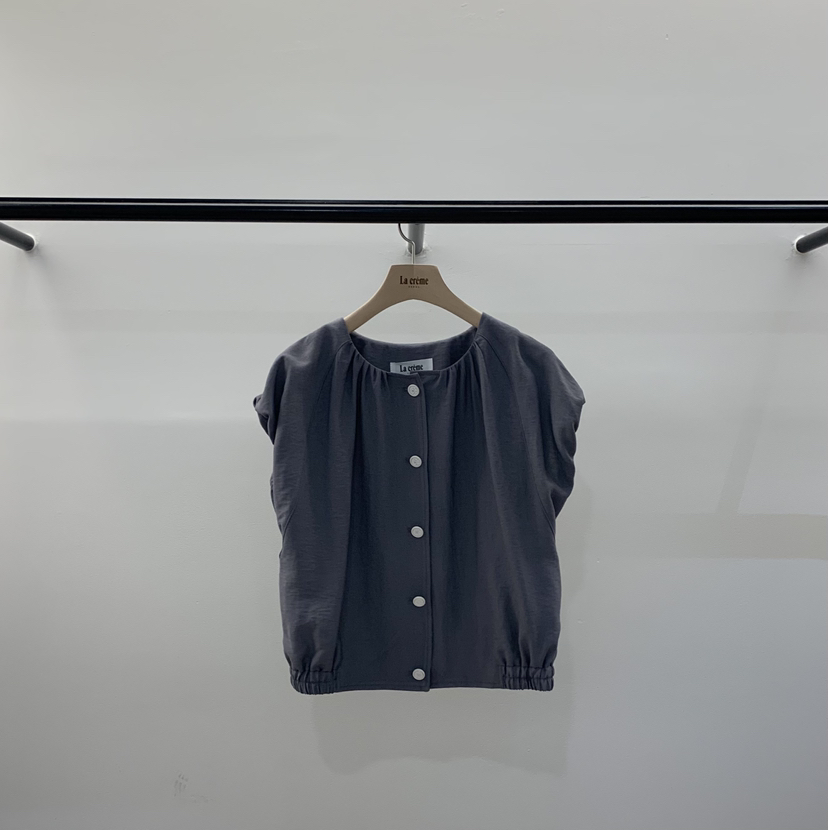 LA CREME韓國直郵女裝新品熱賣職業推薦襯衫蕾絲衫亞麻燈籠LA CREME襯衫/蕾絲衫圖色3