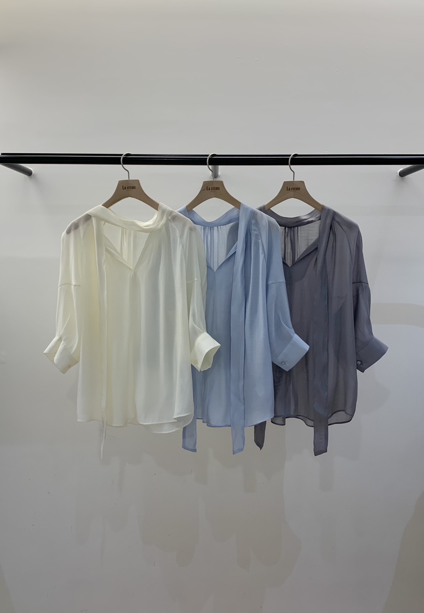 LA CREME韓國東大門代購女士新款時尚26春夏襯衫蕾絲衫雙面LA CREME襯衫/蕾絲衫