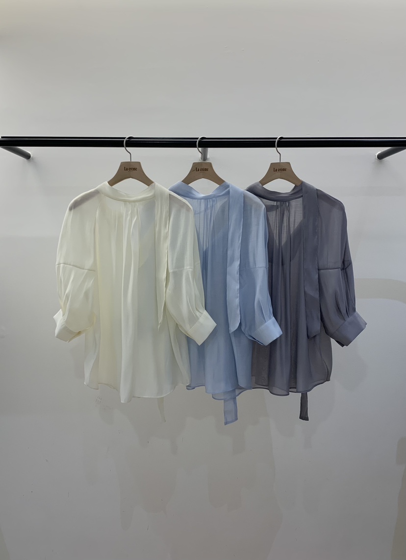 LA CREME韓國東大門代購女士新款時尚26春夏襯衫蕾絲衫雙面LA CREME襯衫/蕾絲衫