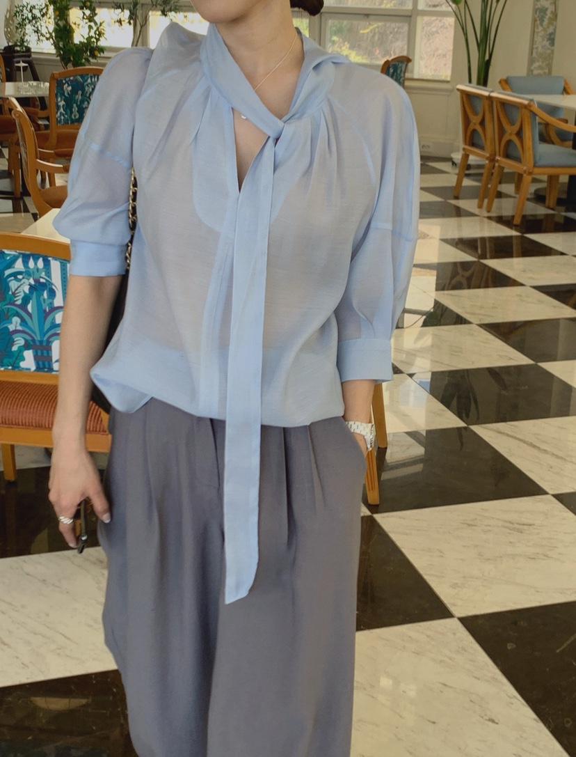 LA CREME韓國東大門代購女士新款時尚26春夏襯衫蕾絲衫雙面LA CREME襯衫/蕾絲衫