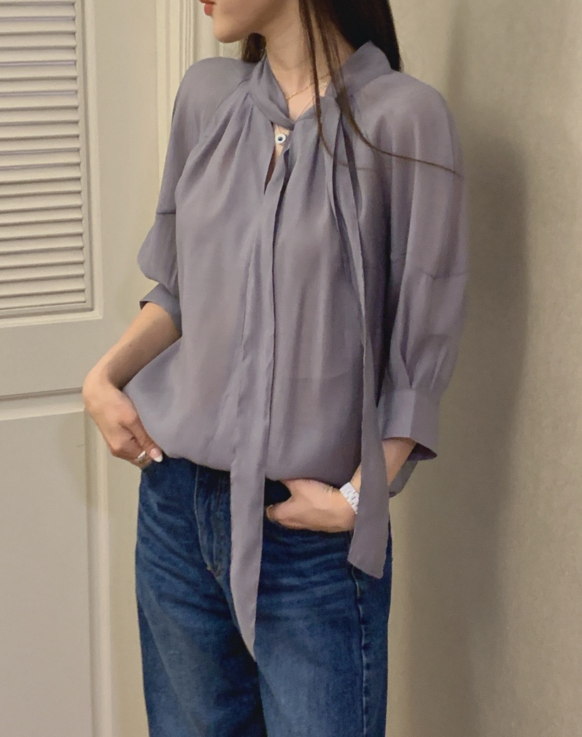 LA CREME韓國東大門代購女士新款時尚26春夏襯衫蕾絲衫雙面LA CREME襯衫/蕾絲衫