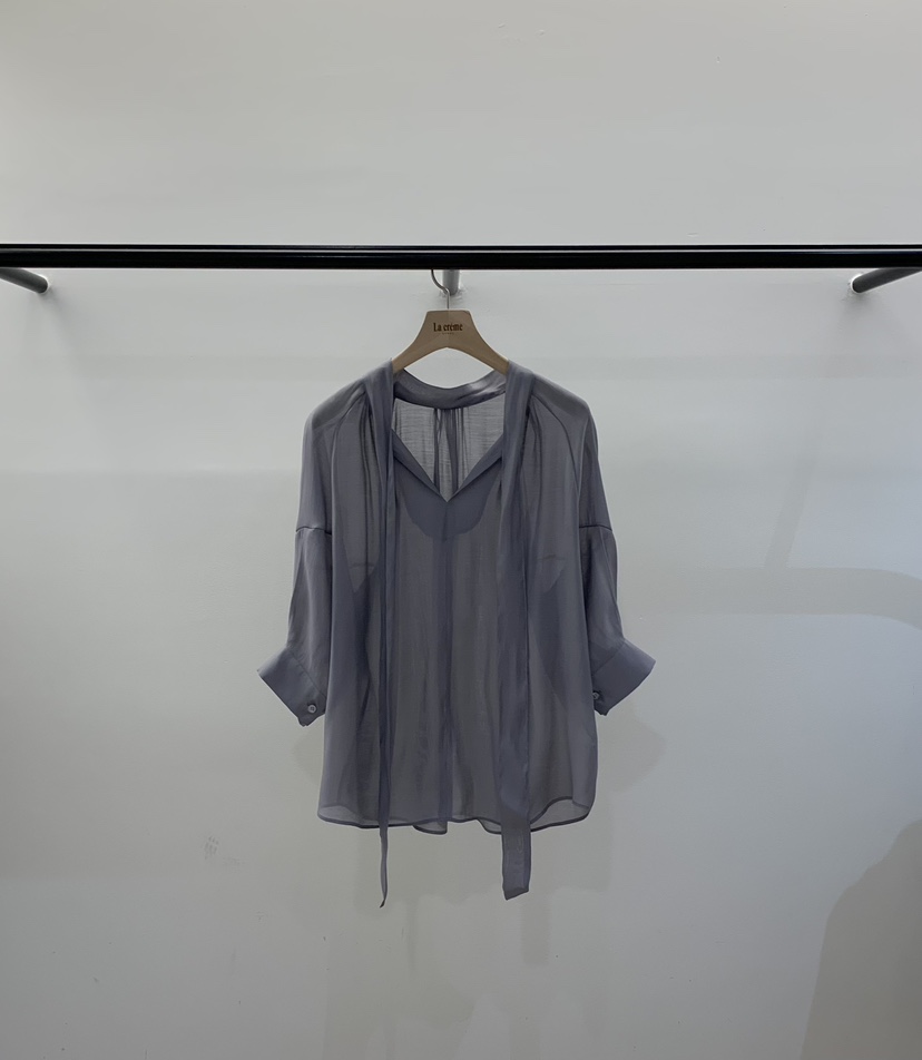 LA CREME韓國東大門代購女士新款時尚26春夏襯衫蕾絲衫雙面LA CREME襯衫/蕾絲衫圖色3